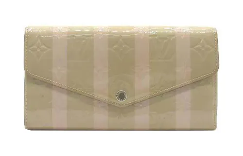 LOUIS VUITTON Patent Leather Wallet Women's Leather Pink