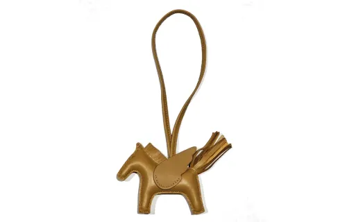 HERMES Rodeo Pegase Charms Unisex Earth Yellow