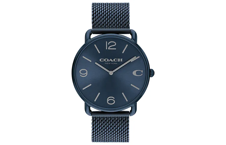 COACH ELLIOT Wrist Watches Quartz Movement Steel Strap 41mm Blue Dial Men's Watches