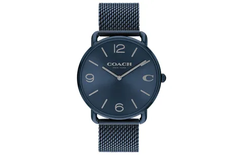 COACH ELLIOT Wrist Watches Quartz Movement Steel Strap 41mm Blue Dial Men's Watches