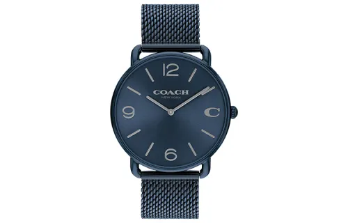 COACH ELLIOT Wrist Watches Quartz Movement Steel Strap 41mm Blue Dial Men's Watches