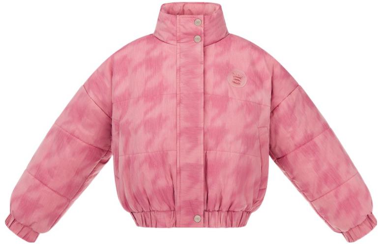 DIOR Fuchsia down jacket, children's clothing, loose fit