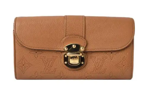 LOUIS VUITTON Leather Wallet Regular Women's Brown