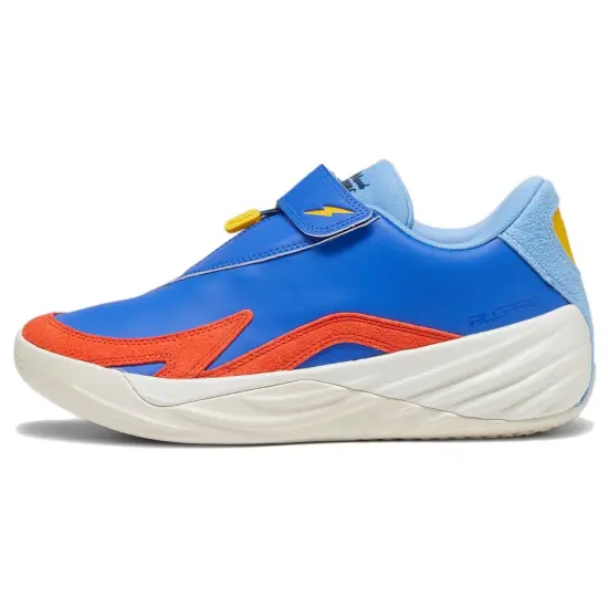 PUMA All-Pro Nitro Basketball Shoes Men Low-top Blue/Red