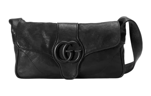 GUCCI Aphrodite Leather Handbag, Shoulder Bag Women's Black