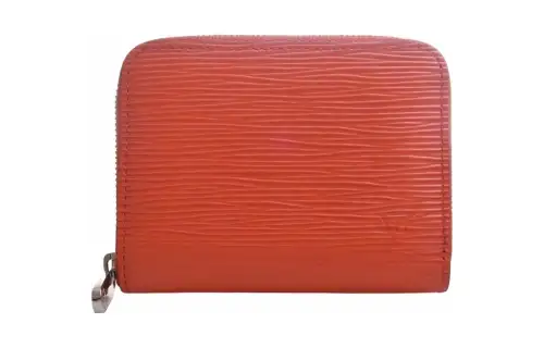 LOUIS VUITTON Zippy Leather Wallet Regular Women's Orange