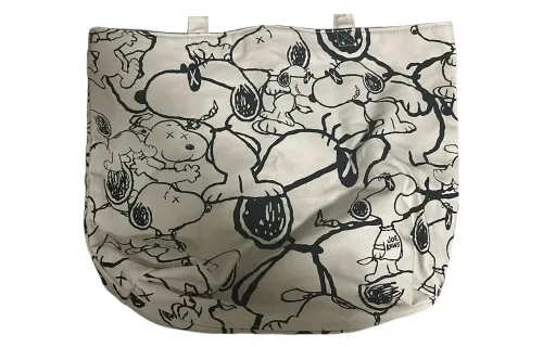 UNIQLO KAWS X PEANUTS Collaboration Cotton Handbag Regular Unisex White & Black