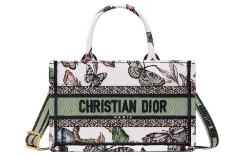 DIOR BookTote Embroidery Tote Bag, Shopping Bag, Handbag Mini Women's Multicolor
