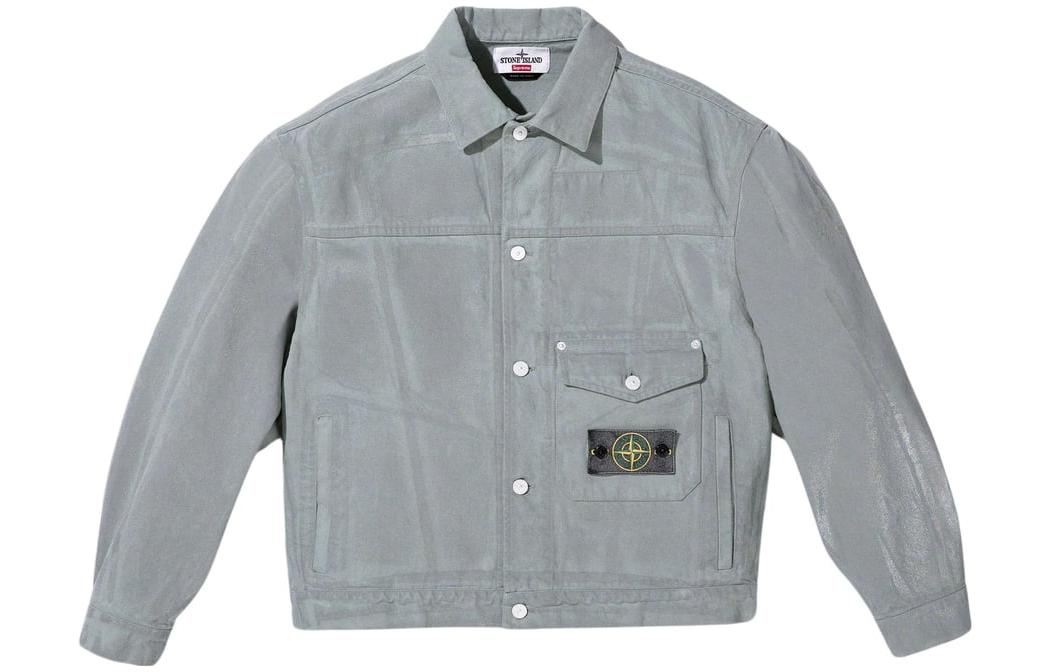 Supreme x STONE ISLAND FW23 WEEK10 DENIM TRUCKER JACKET Logo