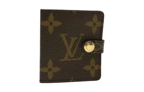 LOUIS VUITTON Canvas Wallet Unisex Brown