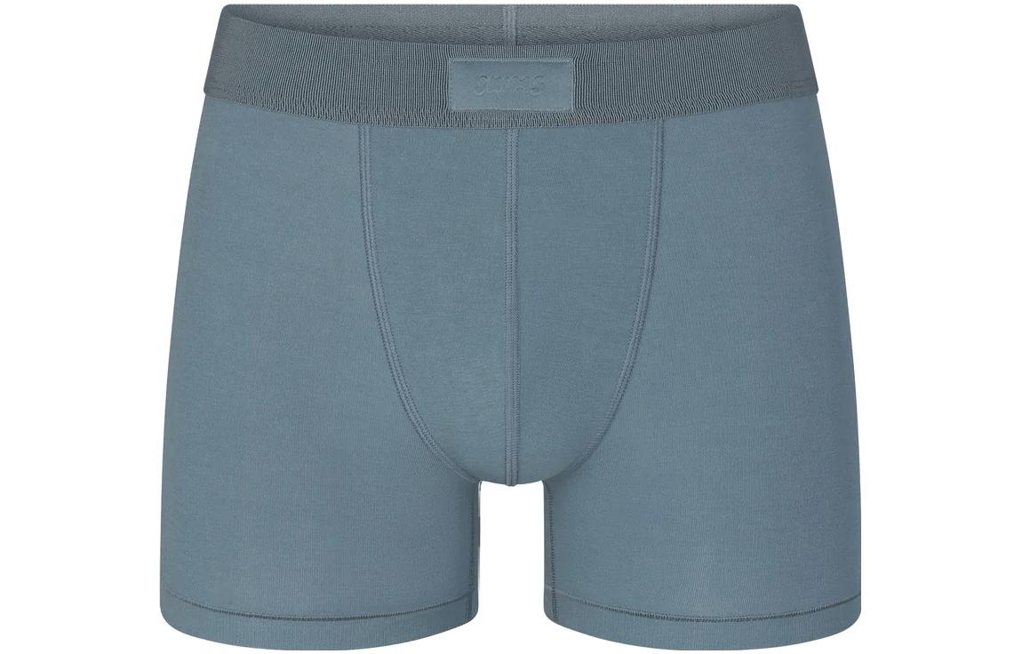 SKIMS FW23 COTTON Series MENS 3\" BOXER BRIEF Cotton Soft Underwear Boxer Shorts Men's 1 Pack Kyanite Color