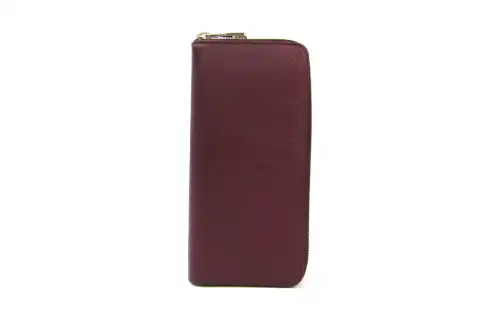 LOUIS VUITTON Zippy Leather Wallet Men's Bordeaux Red