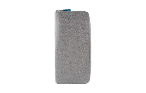 LOUIS VUITTON Zippy Leather Wallet Men's Glass Gray