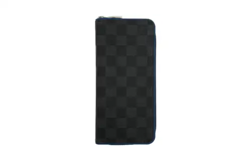 LOUIS VUITTON Zippy Damier Graphite Wallet Unisex Gray