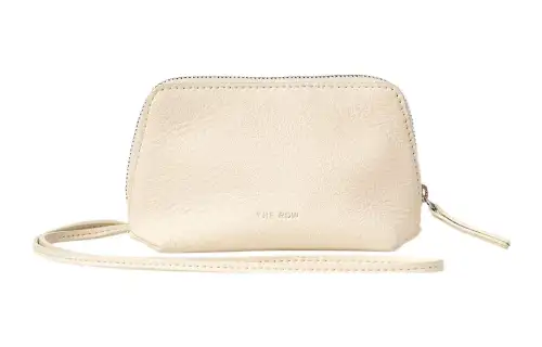 THE ROW Crushed Calfskin Clutch Mini Women's Ivory White