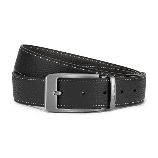 FAIRWHALE Cow Leather Belts Men's Width 3.4CM Gift Box Set