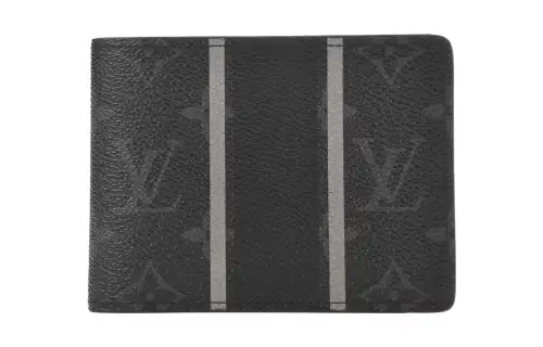 LOUIS VUITTON Coated Canvas Wallet Regular Unisex Black