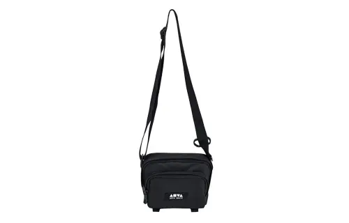 Anta Life Collection Fabric Small Crossbody Bag, Shoulder Bag Regular Unisex Basic Black
