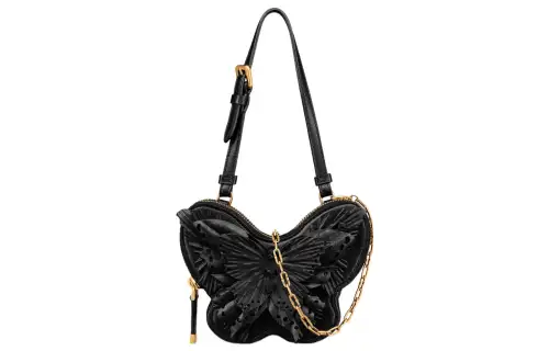 DIOR Caro Sheepskin Crossbody Handbag, Shoulder Bag Women's Black