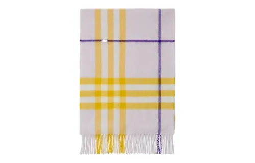 【Previous Season】checked fringed-edge cashmere scarf