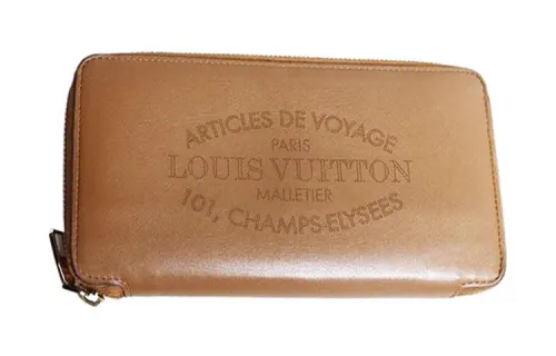 LOUIS VUITTON Sheepskin Wallet Women's Brown