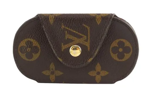 LOUIS VUITTON Canvas Key Pouch Small Unisex Brown