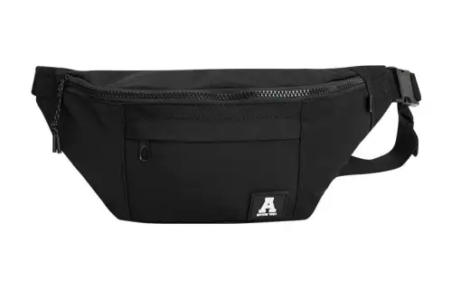 Anta Canvas Shoulder Bag, Crossbody Bag, Canvas Bag, Sling Bag, Fanny Pack Regular Unisex Basic Black