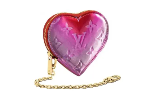 LOUIS VUITTON Calfskin Coin Purse Women's Purple