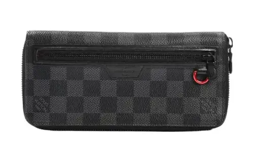 LOUIS VUITTON Canvas Wallet Men's Gray