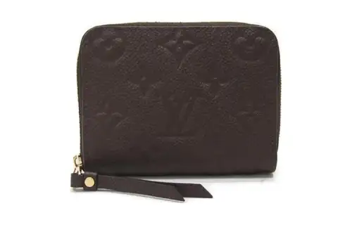 LOUIS VUITTON Zippy Monogram Empreinte Canvas Coin Purse Regular Unisex Brown