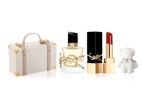 YSL, gift box, perfume, set, lipstick, face blush, 30 ml
