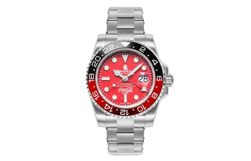 Bape X Coca Cola Classic Type 2 Bapex Watch Red