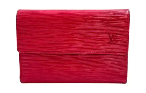 LOUIS VUITTON Epi Leather Wallet Women's Castile Red