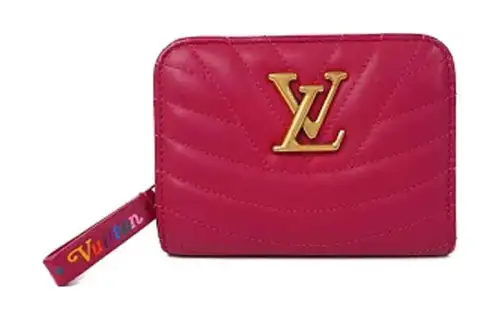 LOUIS VUITTON Calfskin Wallet Women's Red