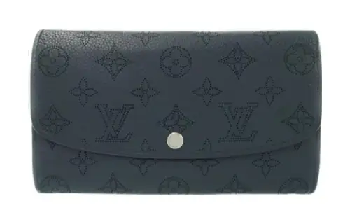 LOUIS VUITTON Leather Wallet Regular Unisex Blue