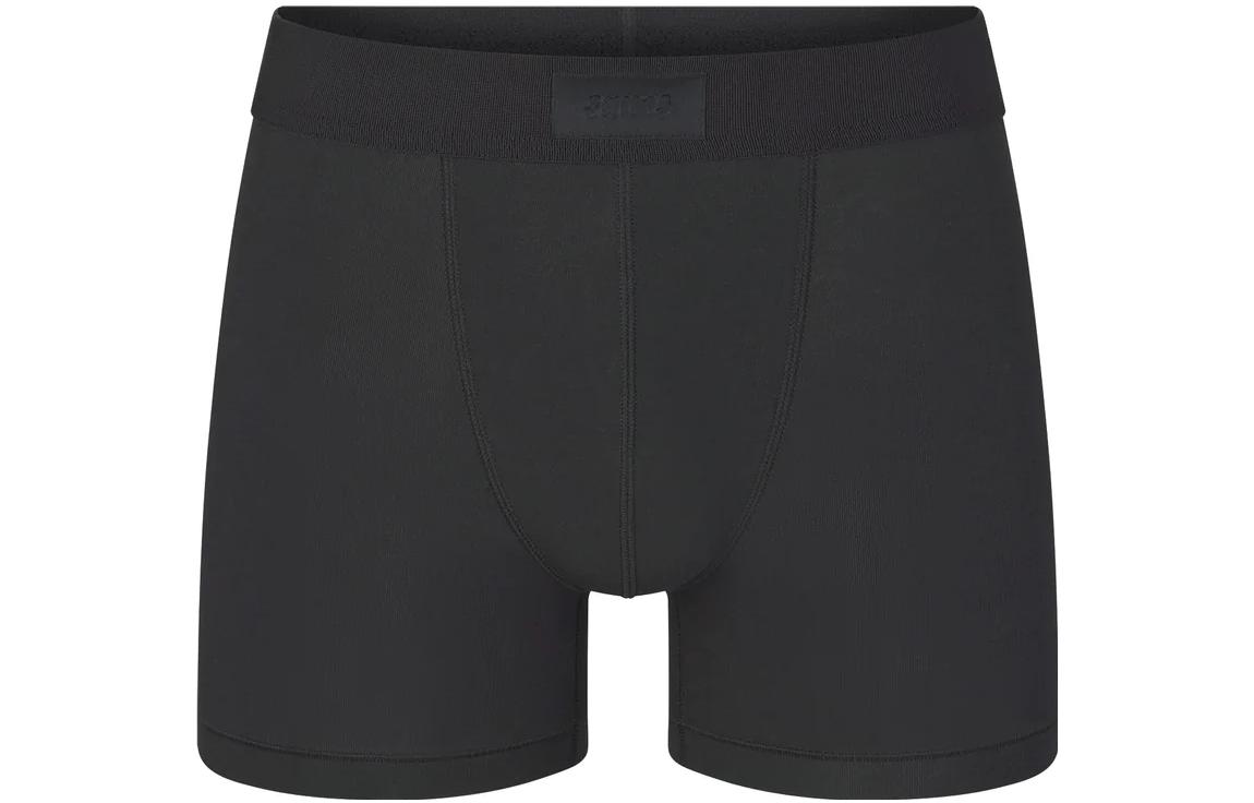 SKIMS FW23 COTTON Series MENS 3\" BOXER BRIEF Cotton Soft Underwear Boxer Shorts Men's 1 Pack Onyx