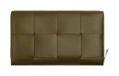 Bottega Veneta Intrecciato Cow Leather Card Holder, Wallet Regular Men's Mud Brown