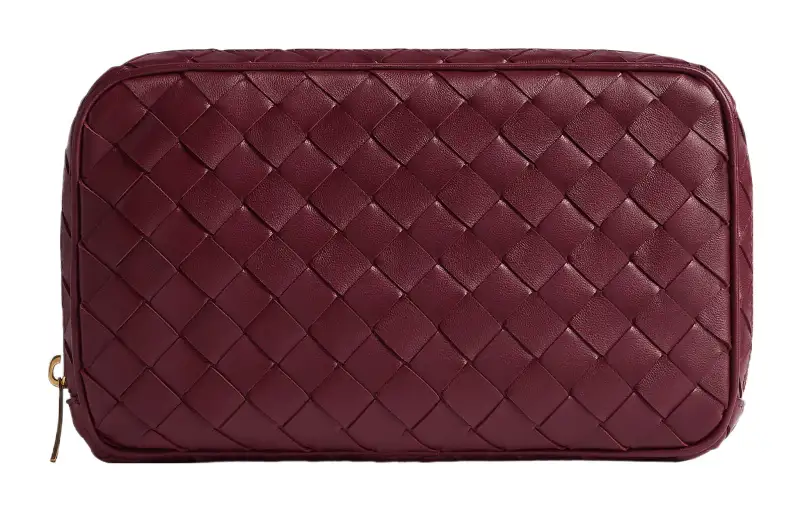 Bottega Veneta Intrecciato Calfskin Clutch Medium Women's Barolo