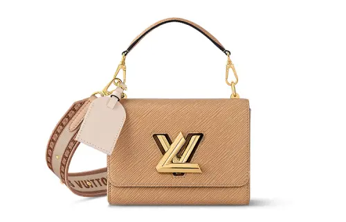 LOUIS VUITTON Twist Epi Leather Shoulder Bag, Crossbody Bag, Handbag Small Women's Brown