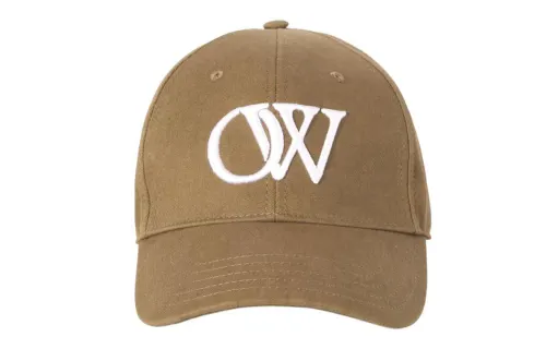 OFF WHITE Baseball Caps Unisex Brown