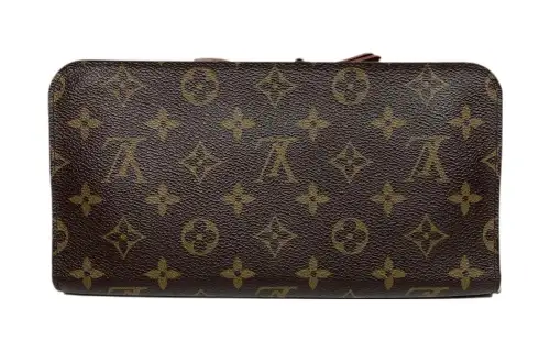 LOUIS VUITTON Monogram PVC Coated Canvas Wallet Unisex Brown