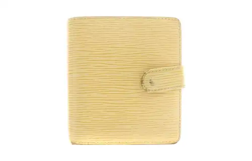 LOUIS VUITTON Leather Wallet Women's Yellow
