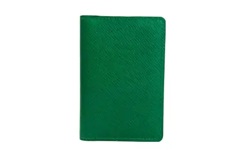LOUIS VUITTON Taiga Leather Wallet, Card Holder Men's Green