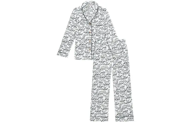 Victoria's Secret Pajama Set Women's Black White