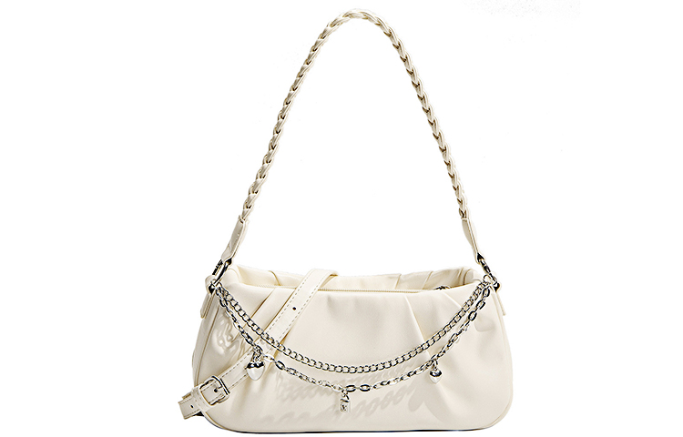 HAWA Pu Shoulder Bag, Cloud Bag, Handbag, Shoulder Bag Regular Women's White/Black