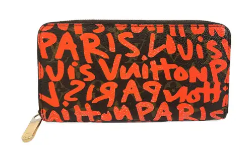 LOUIS VUITTON Canvas Wallet Unisex Orange