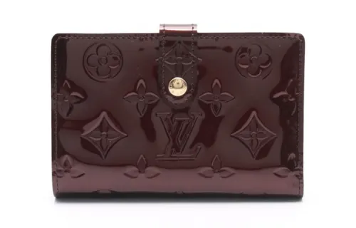LOUIS VUITTON Patent Leather, Leather Wallet Women's Burgundy