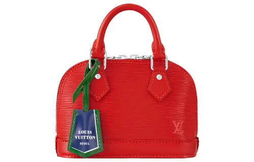 LOUIS VUITTON Epi Cow Leather Shoulder Bag, Crossbody Bag, Handbag Extra Mini Women's Carmine