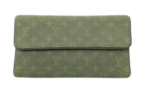 LOUIS VUITTON Letter Print Monogram Canvas Wallet Mini Unisex Jasper