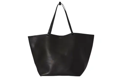 THE ROW Leather Tote Bag, Shopping Bag, Shoulder Bag, Handbag Extra Large Women's Black